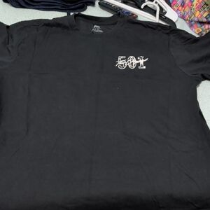 Levi's Black Short Sleeve Crewneck Tee with 501 Chest Graphic